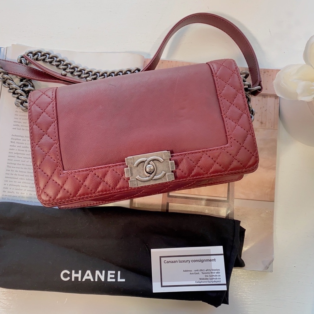 Chanel Medium Le Boy Burgundy